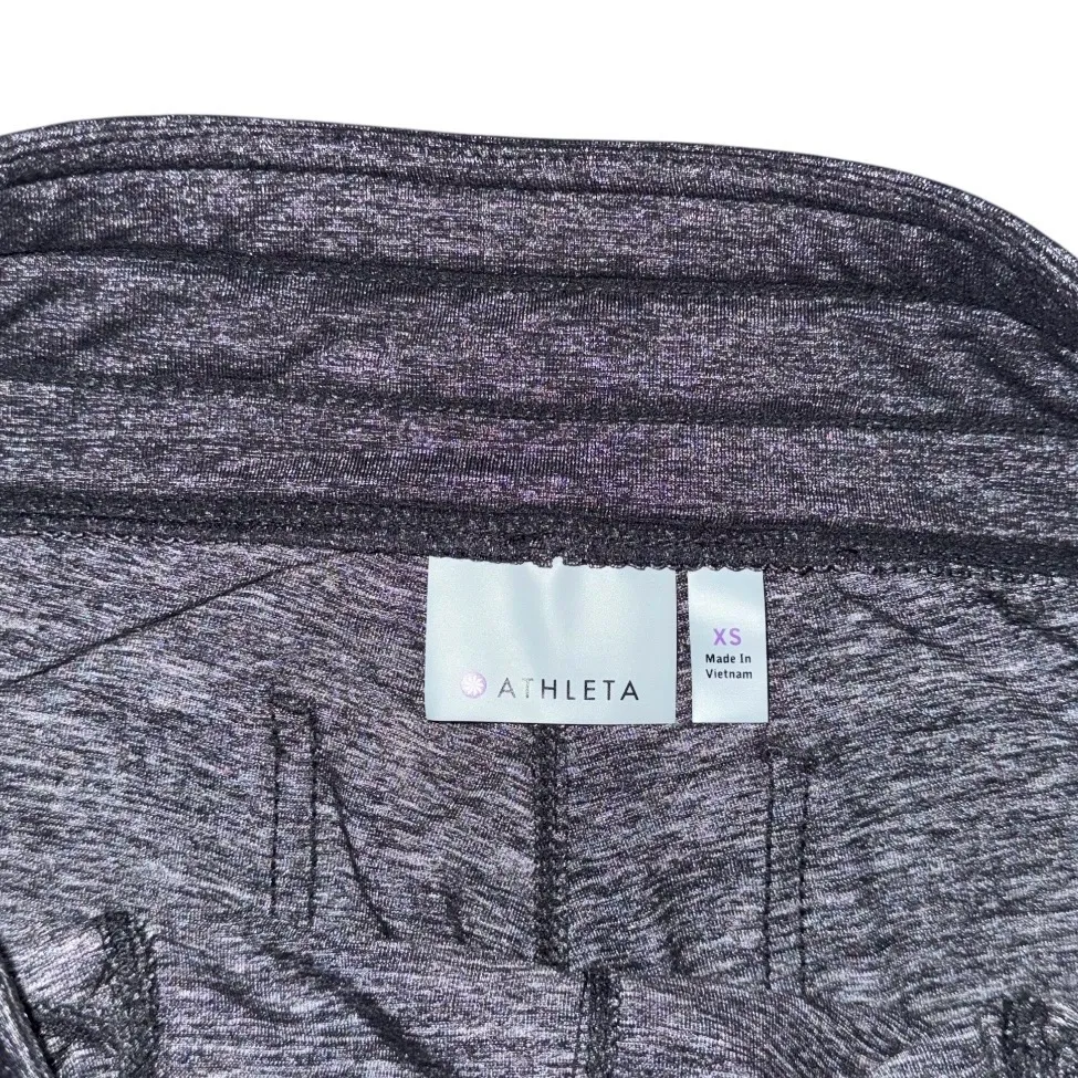 Athleta Metro Quest Capri Yoga Fitness Pants Black Heather Zipper Women’s XS EUC - Image 6