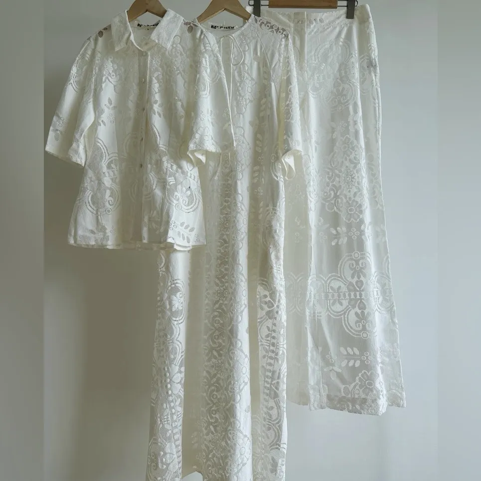 MR LARKIN LOLA DRESS, PEARL L White Size L - Image 8