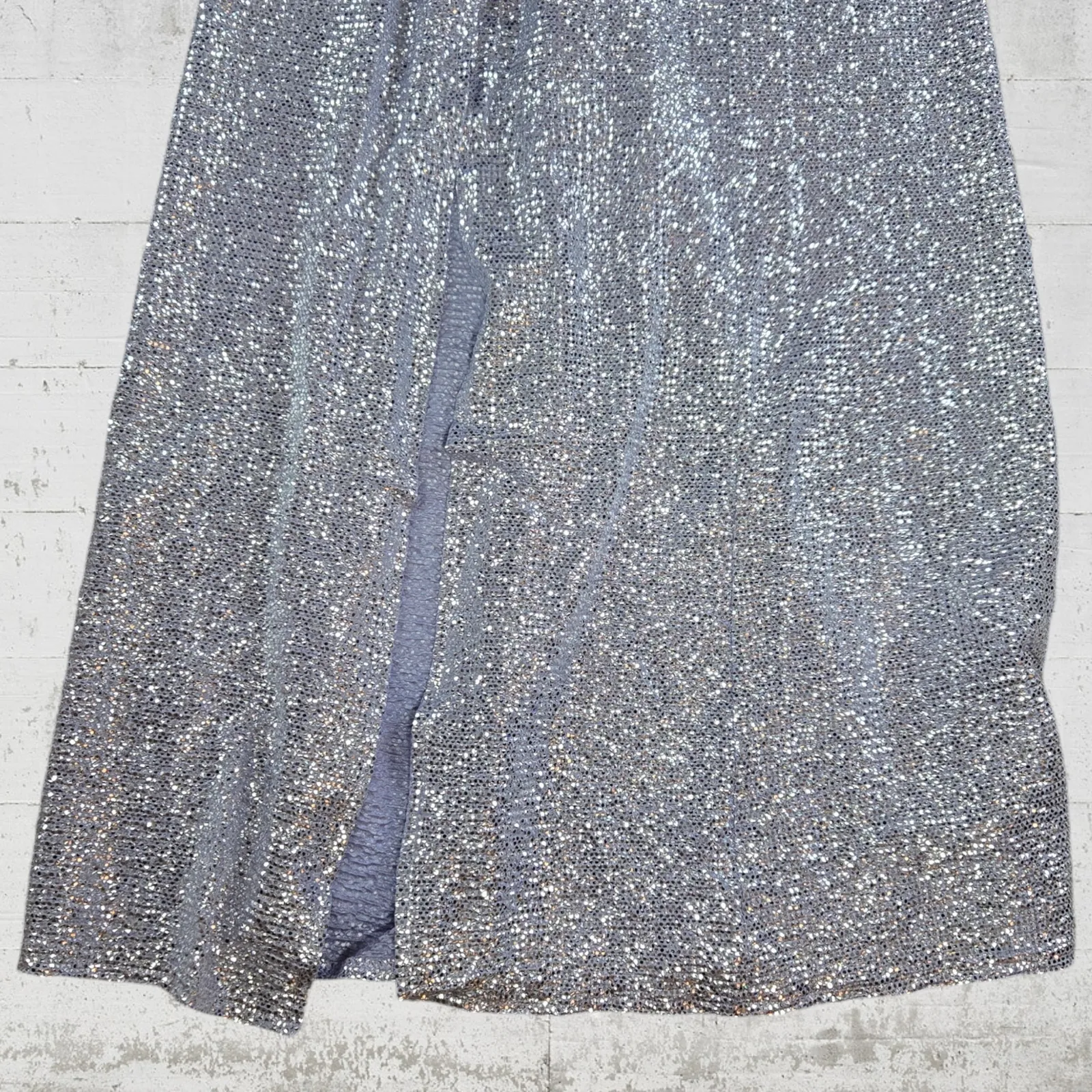 Show Me Your Mumu Lilac Shimmer Puff Sleeve USA Made Formal Midi Dress Size XS - Image 5