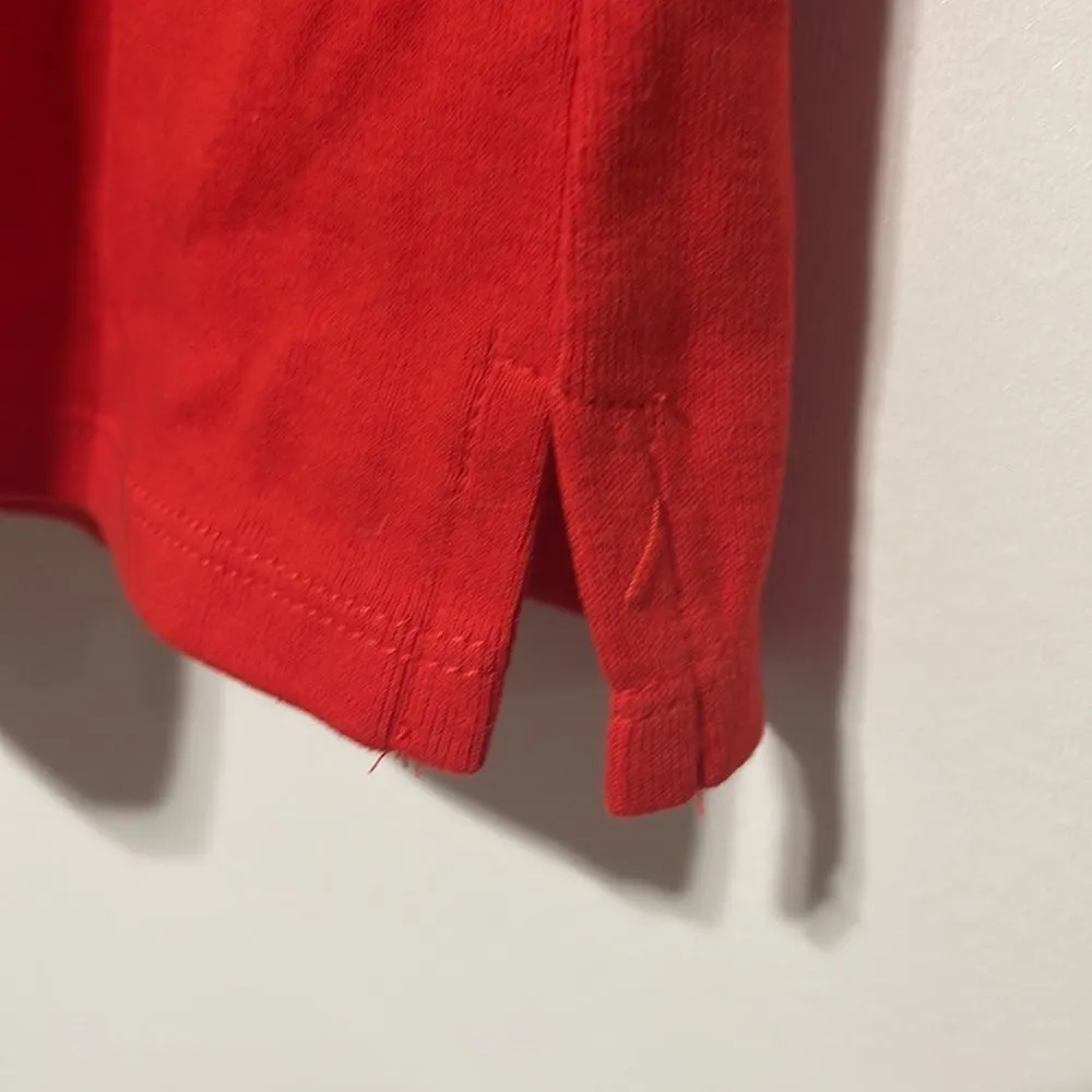 Red long sleeve Top with Silver Grommet Trim Petite XS - Image 12