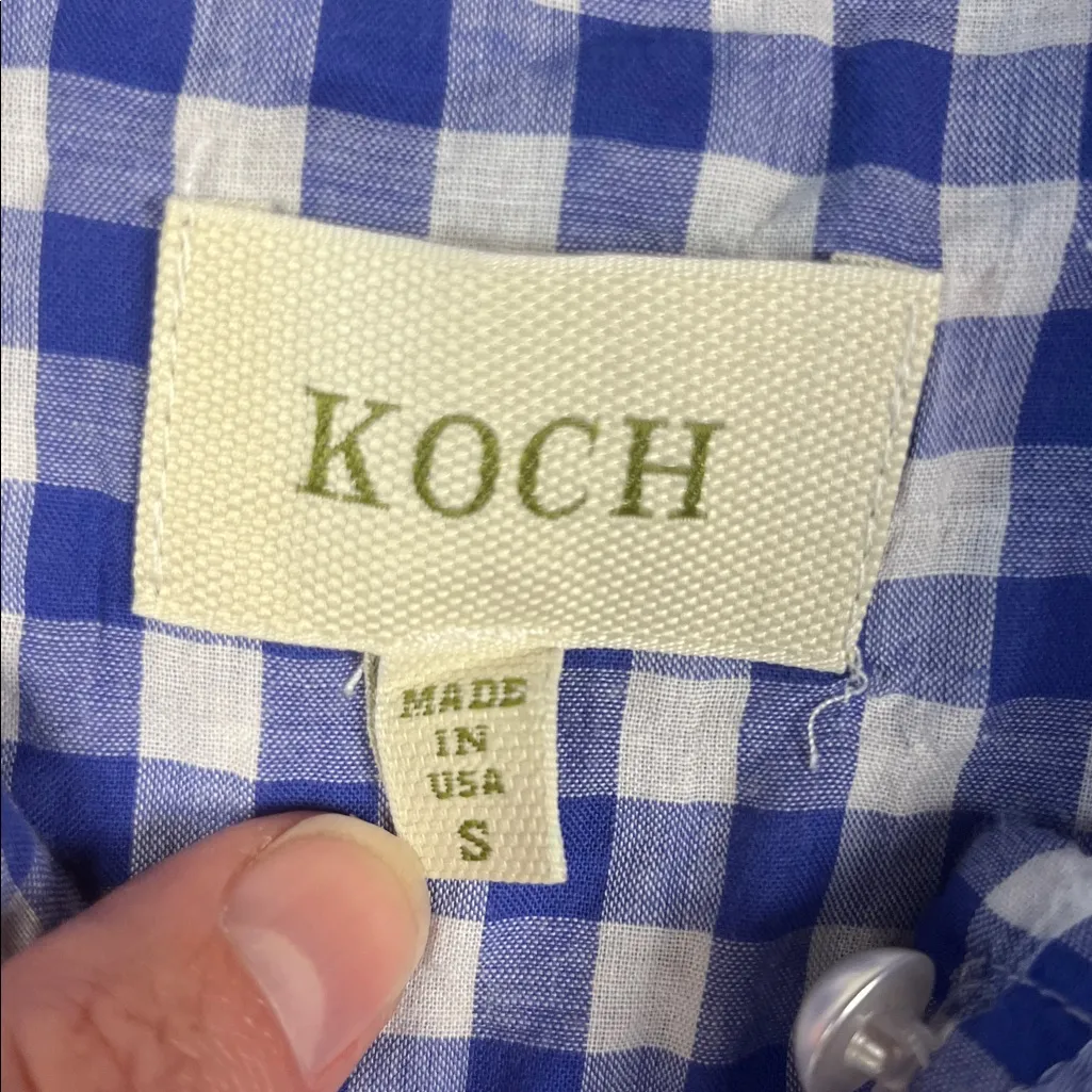 Koch Blue Gingham Sleeveless sailor themed Blouse
Size: Small - Image 2