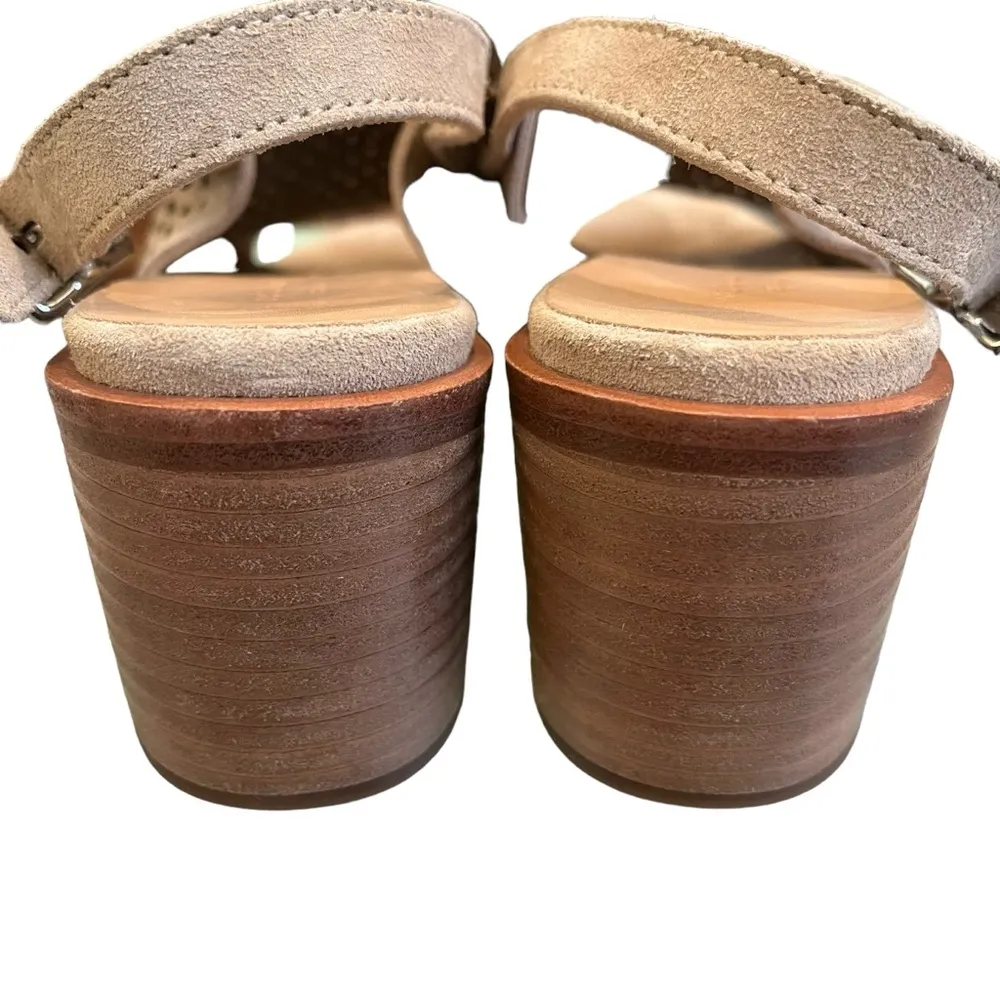 Rag & Bone Wyatt Perforated Suede Mid Heel Sandal, Sz 39 - Image 11