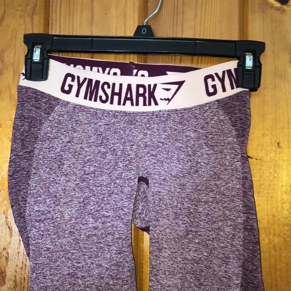 Gym Shark purple leggings Gymshark Spellout Waistband Leggings flex leggings​ - Image 2