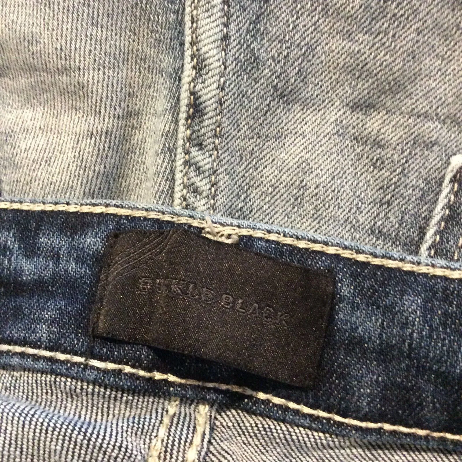 Bucket Black Fit No. 53 Womens Jeans 33x32 Boot Cut Double Button Blue Size 33 - Image 6