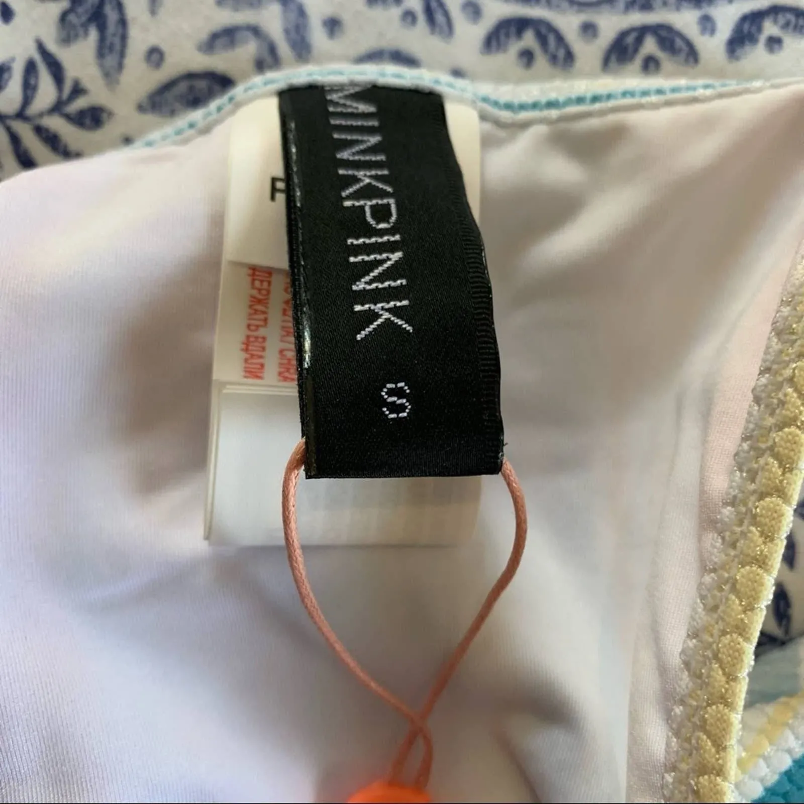 MINKPINK Striped Strappy Bikini Bottom, NWT Size Small - Image 6