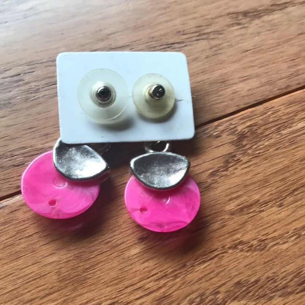 Silver dangle stud earring - Image 2