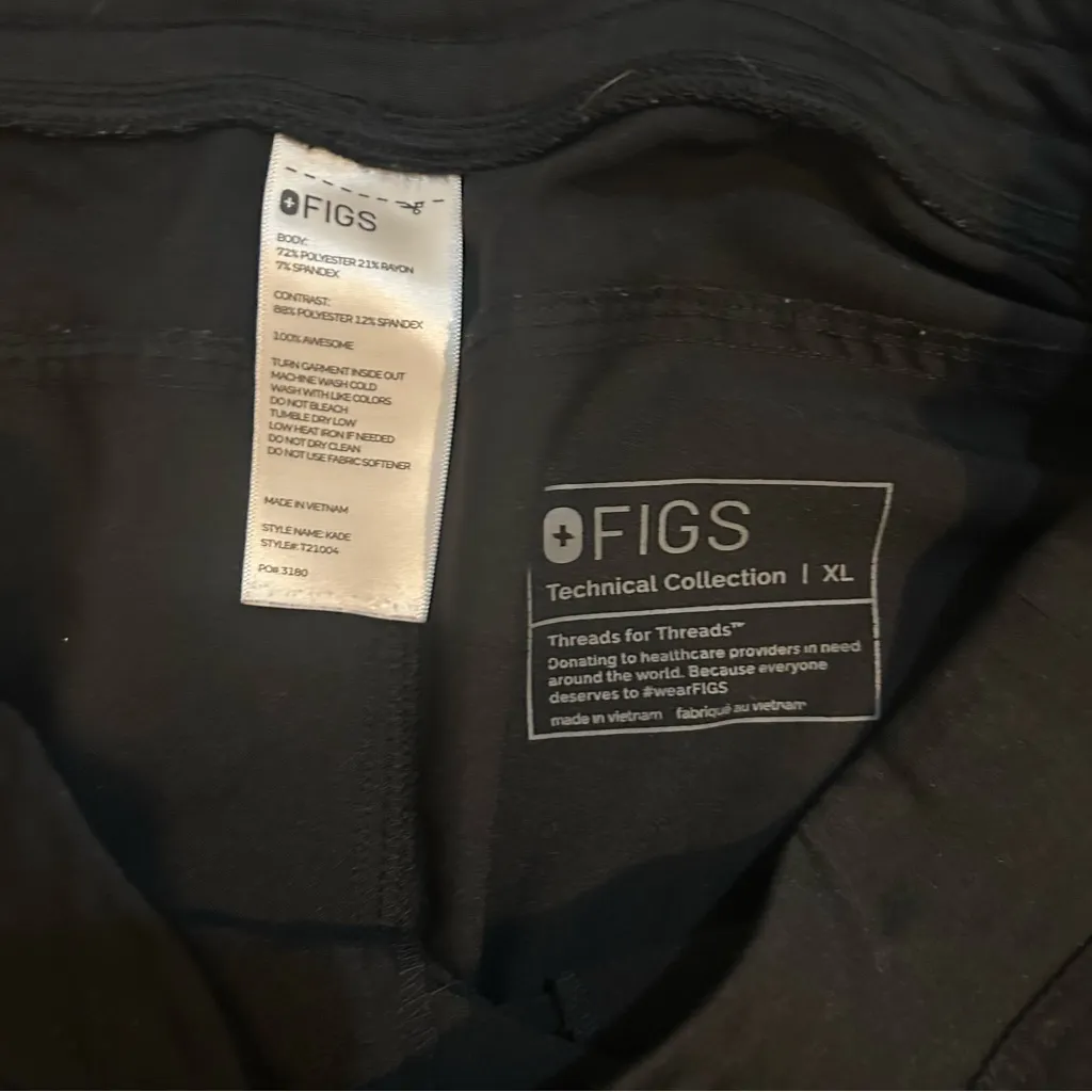 FIGS Technical Collection Women’s Scrub Pants in Black - Image 3