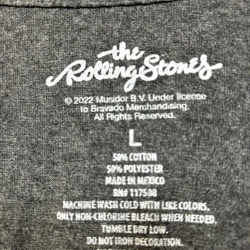 The Rolling Stones Multi Spell-Out Pop Art Hot Lips Rock Tee L  - Image 4