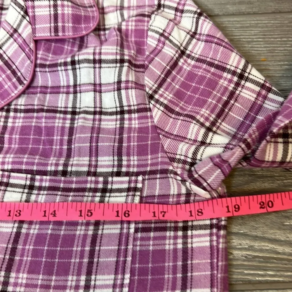 NWT UGG milo flannel pajama top purple white plaid sz S - Image 4