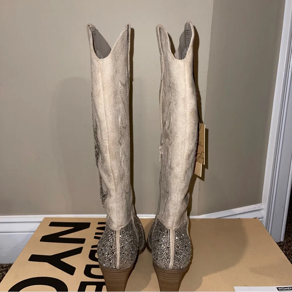 Glittery Tall Western Boots Super Bling! Size 6-7-10–11…Yes those four sizes!!! - Image 5