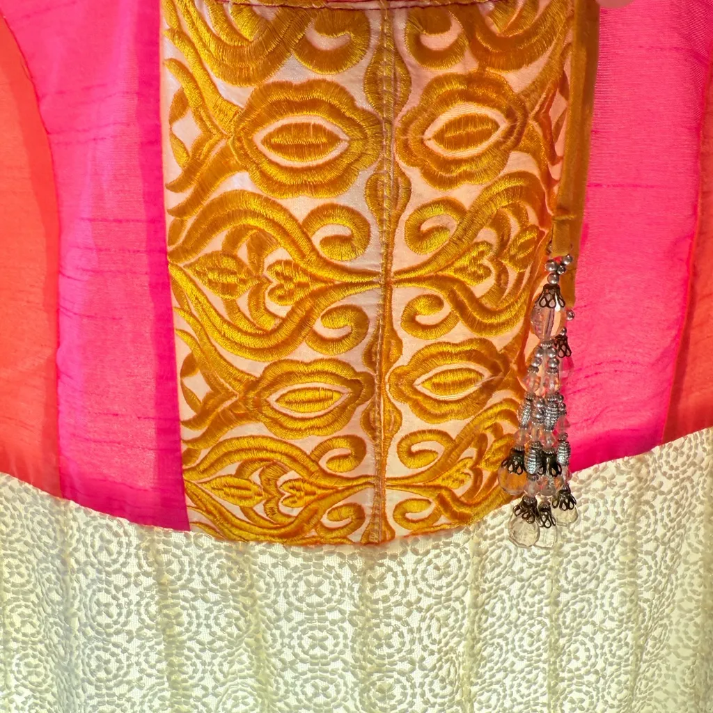 Indian party Colorful Sleeveless Dress size 3/4 - Image 6