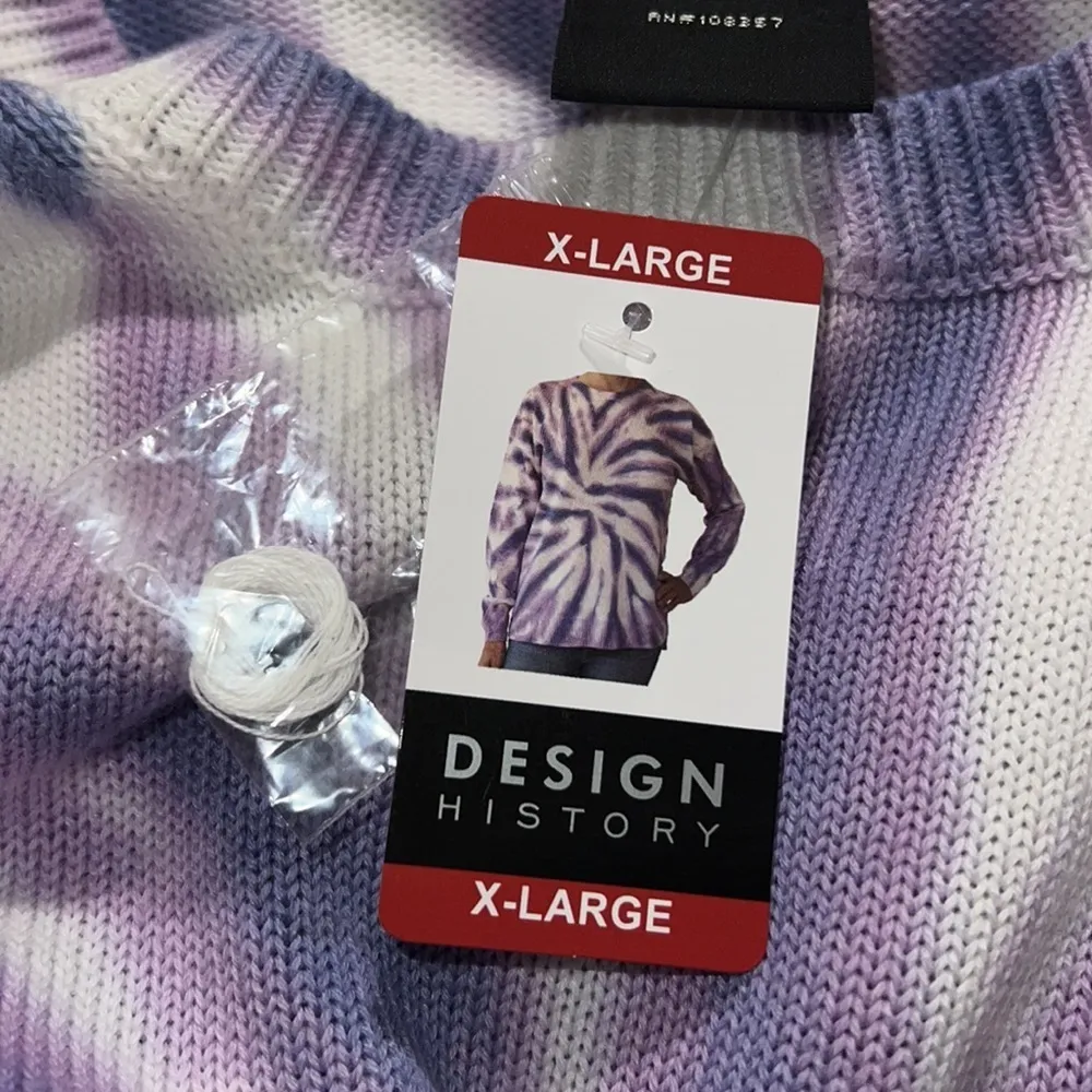 Design History women’s size x-large pullover sweater berry combo spiral design - Image 8