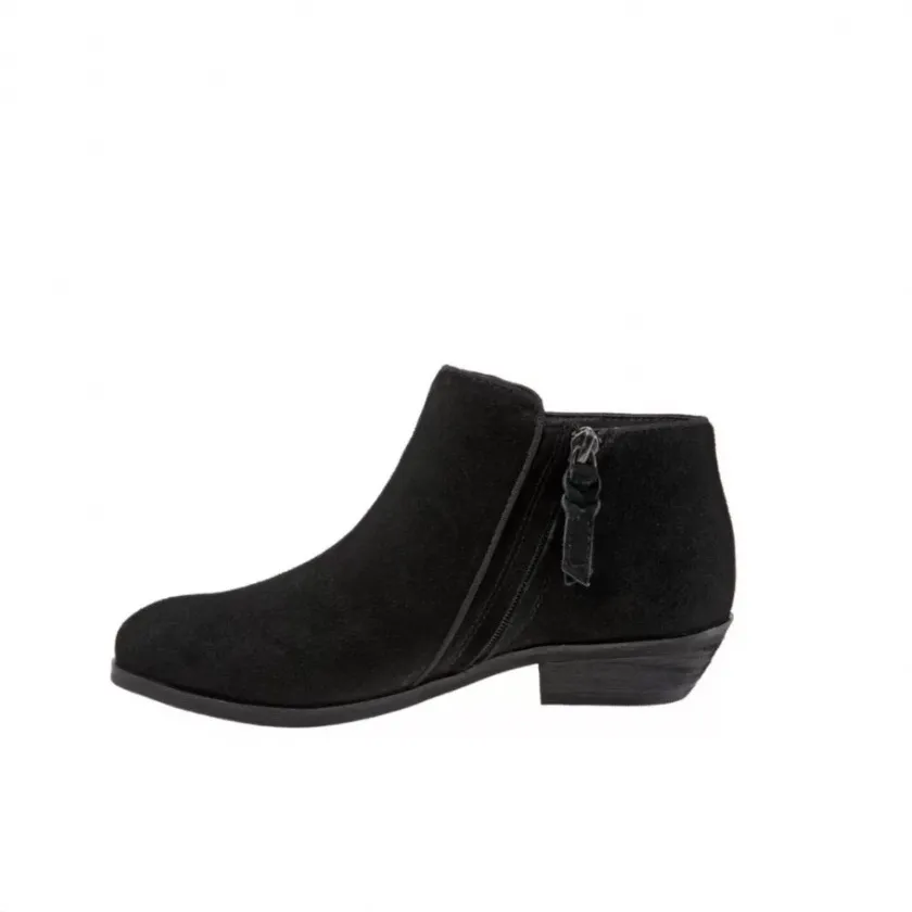 Softwalk Rocklin Black Suede Side Zip Ankle Boots Women's Size 7W - Image 2
