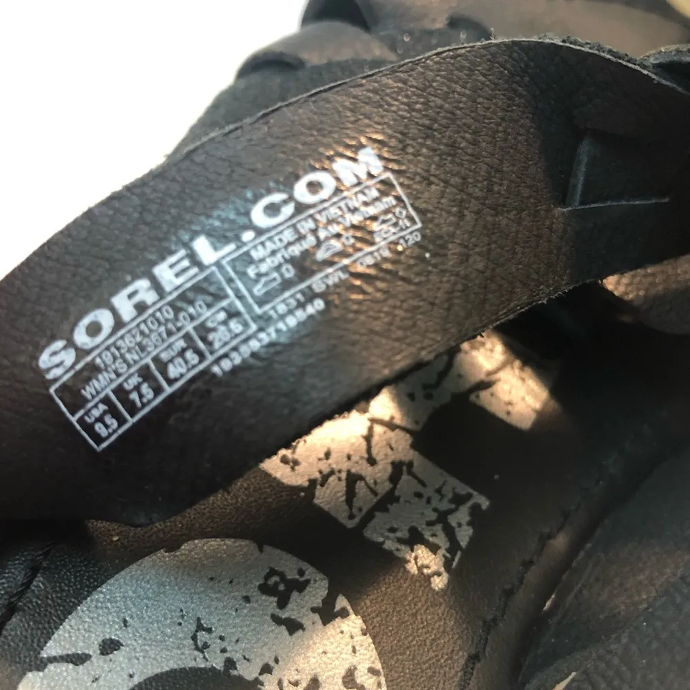 Sorel Sandal Ella Slides Black Leather in Sz 9.5 EUC Women’s Flip Flop Outdoor - Image 12