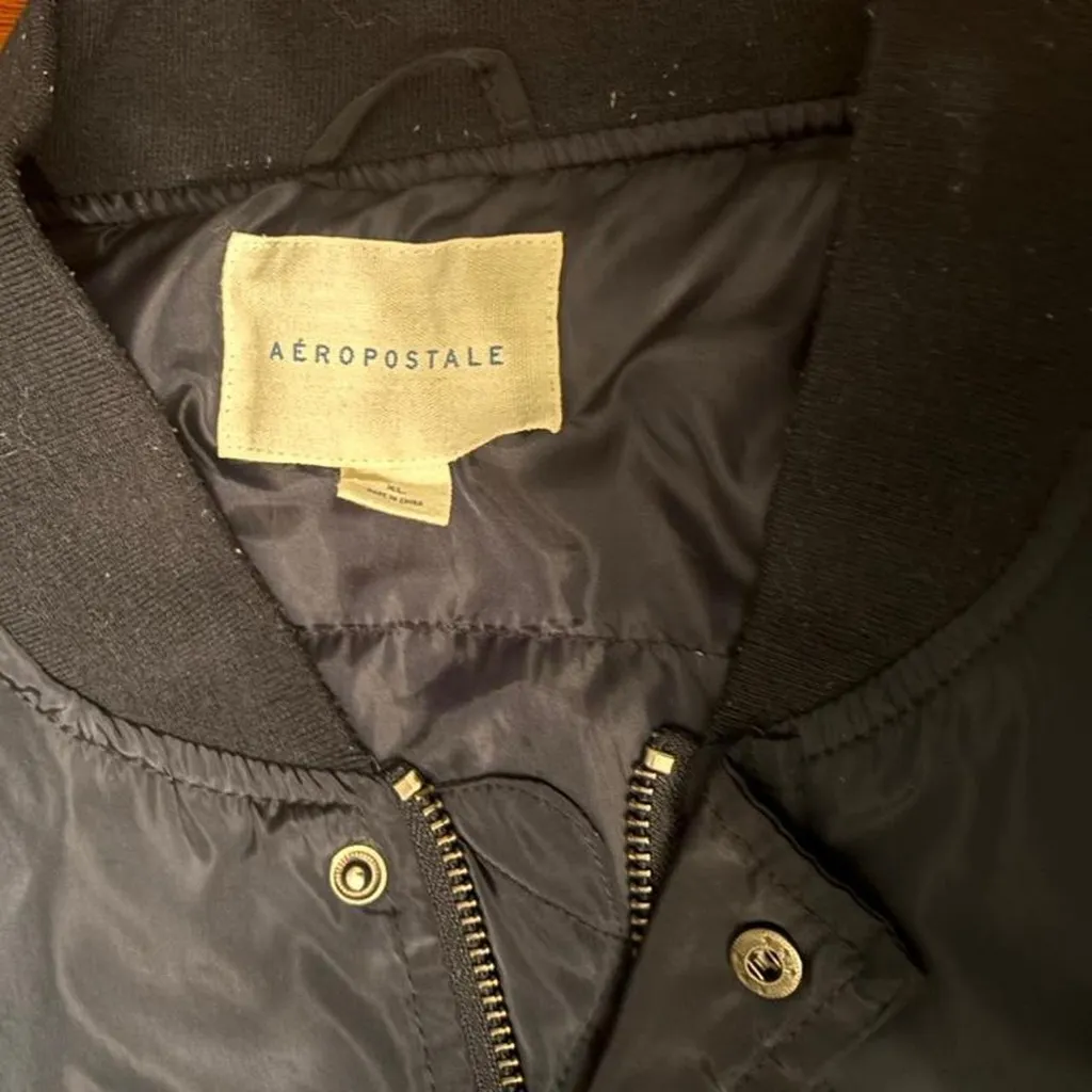 Aeropostale Women's Black Bomber Jacket - Image 5