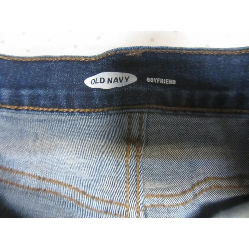 Old Navy Dark Blue Wash Boyfriend Women's Denim Shorts Size 10 - Image 7