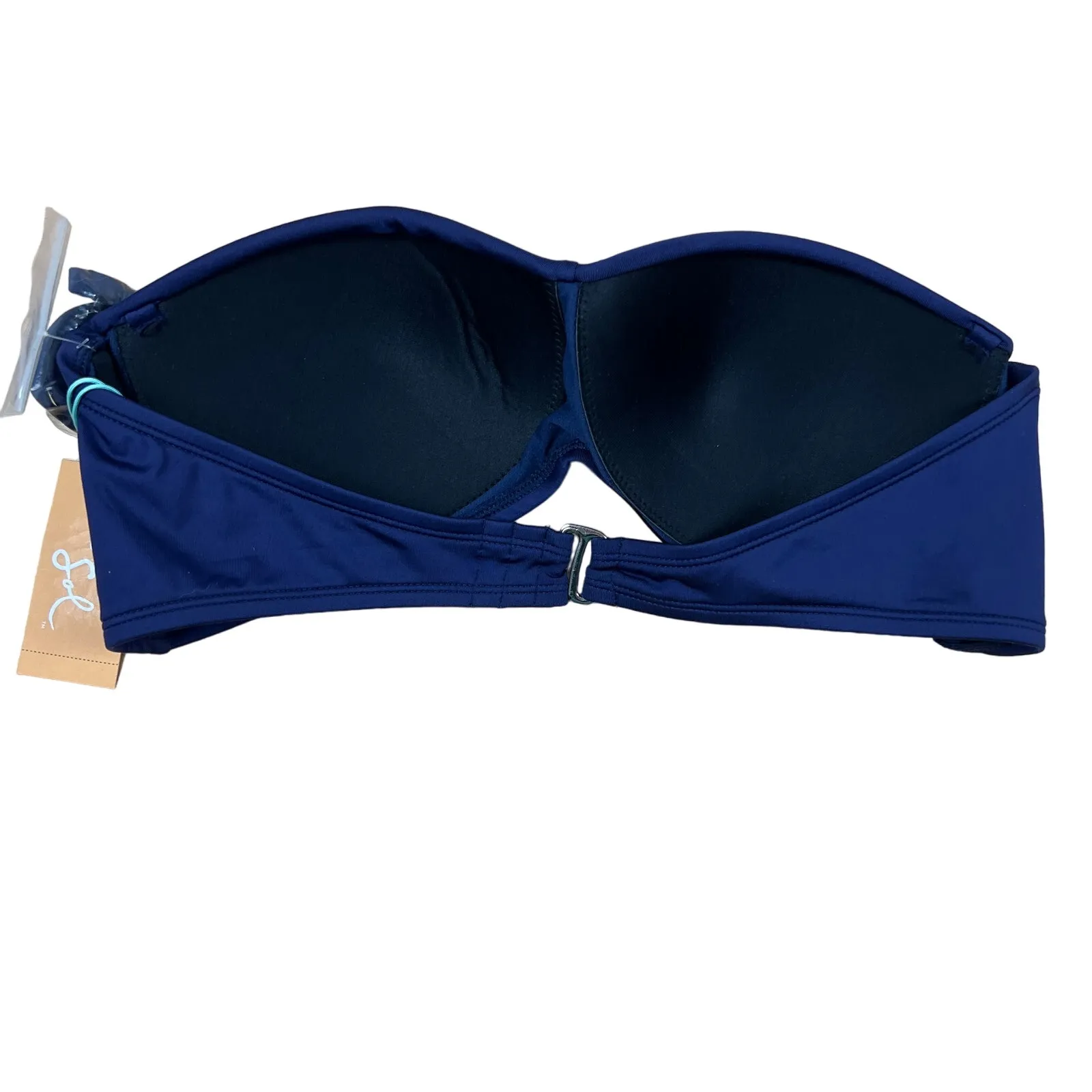 Kona Sol Women's Oxford Blue Molded Bandeau Bikini Top - Size XL - NWT - Image 7