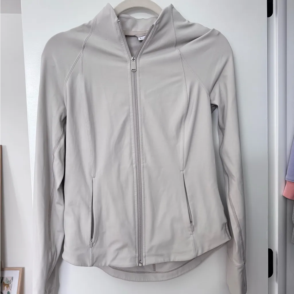 Athleta Cream/Beige Full-Zip Athletic Jacket - Image 2