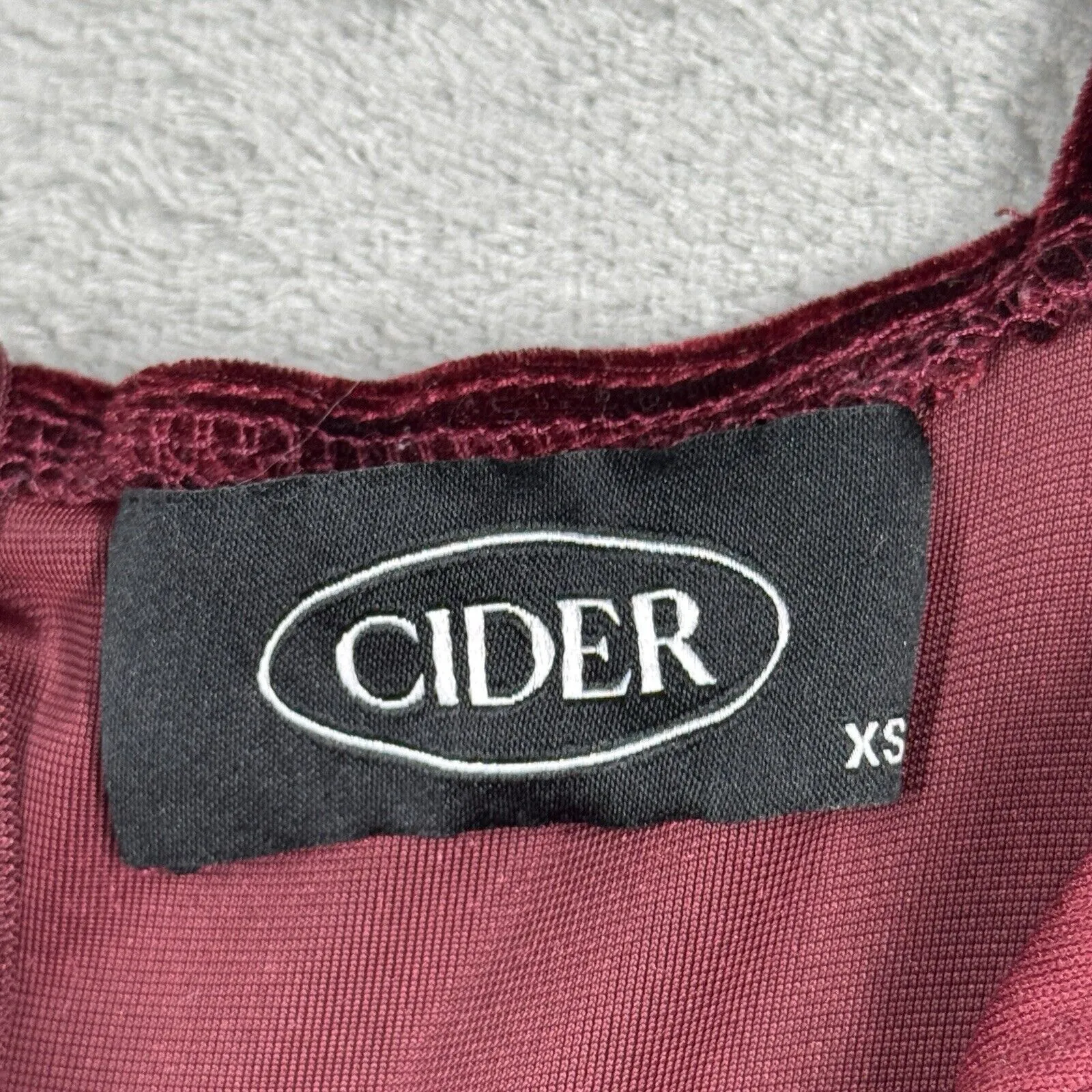 Cider Dress Womens Small Red Velvet Corset Cami Mini Ruched Clubwear‎ Date Night - Image 7