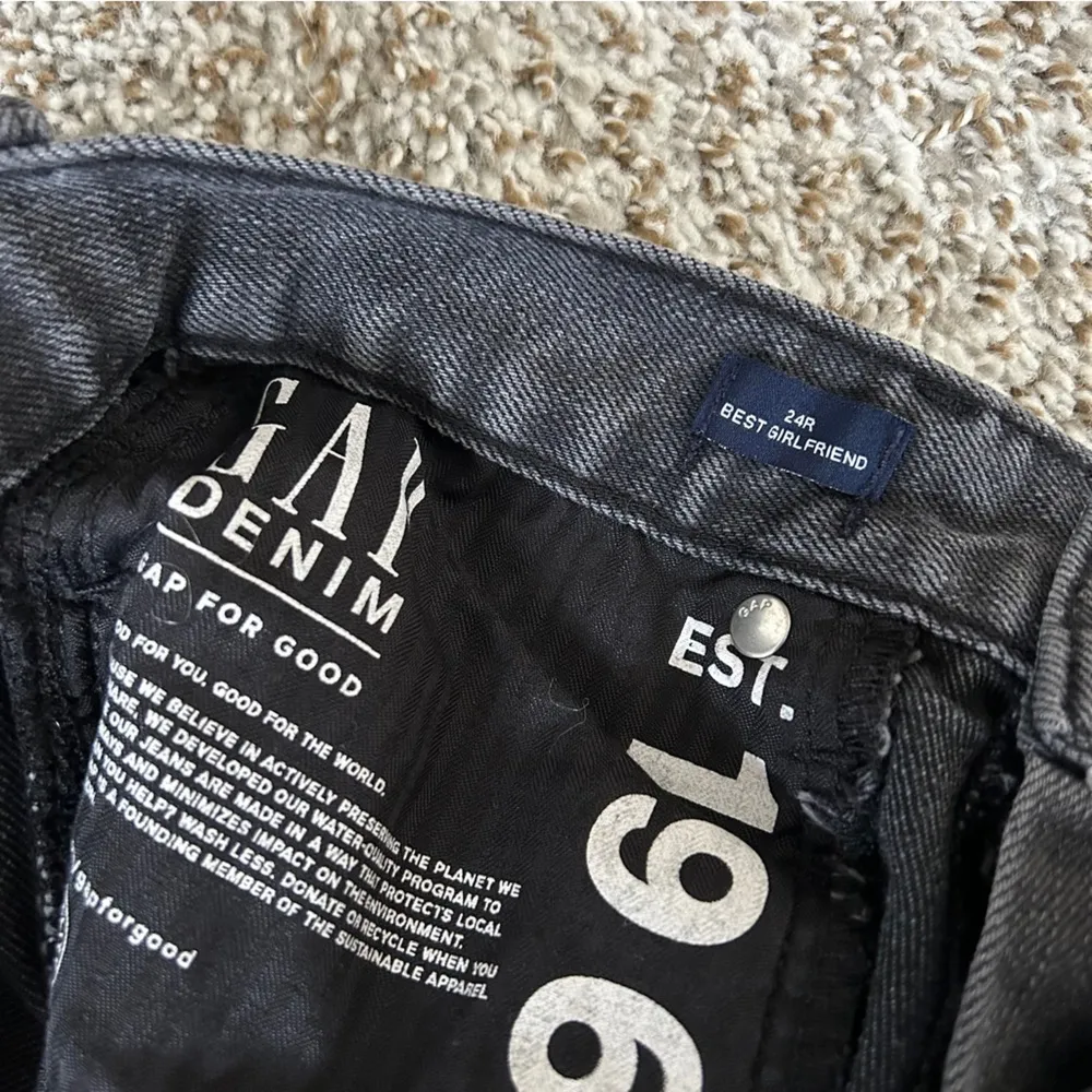 GAP Black Denim Skinny Best Girlfriend Jeans Size 24 - Image 3