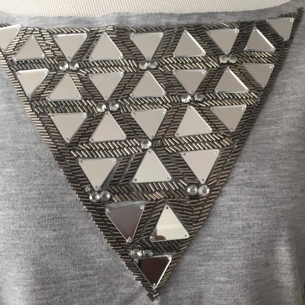 Bebe Wide Neck Sweatshirt Sz S Y2K Short sleeve Sweatshirt - Image 6