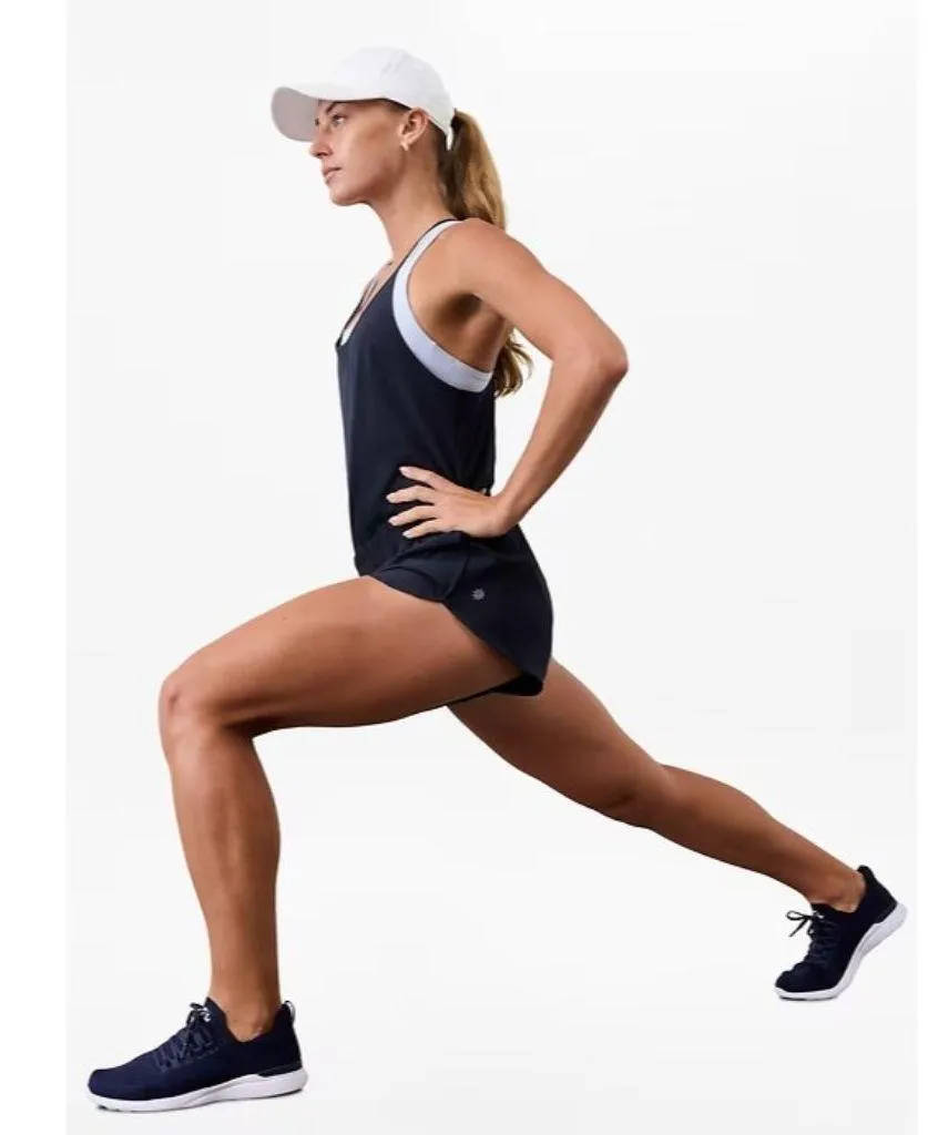 Athleta PS Speedwork Romper Navy Blue Small Petite - Image 3