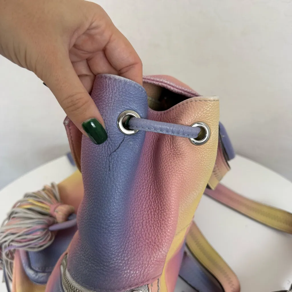 Aimee Kestenberg Venice Sunset Ombre Leather Backpack w/ Matching Wallet - Image 11