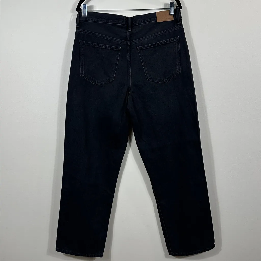 Madewell Black Kent Wash Low Slung Straight 100% Cotton Jeans Women Size 29 - Image 2