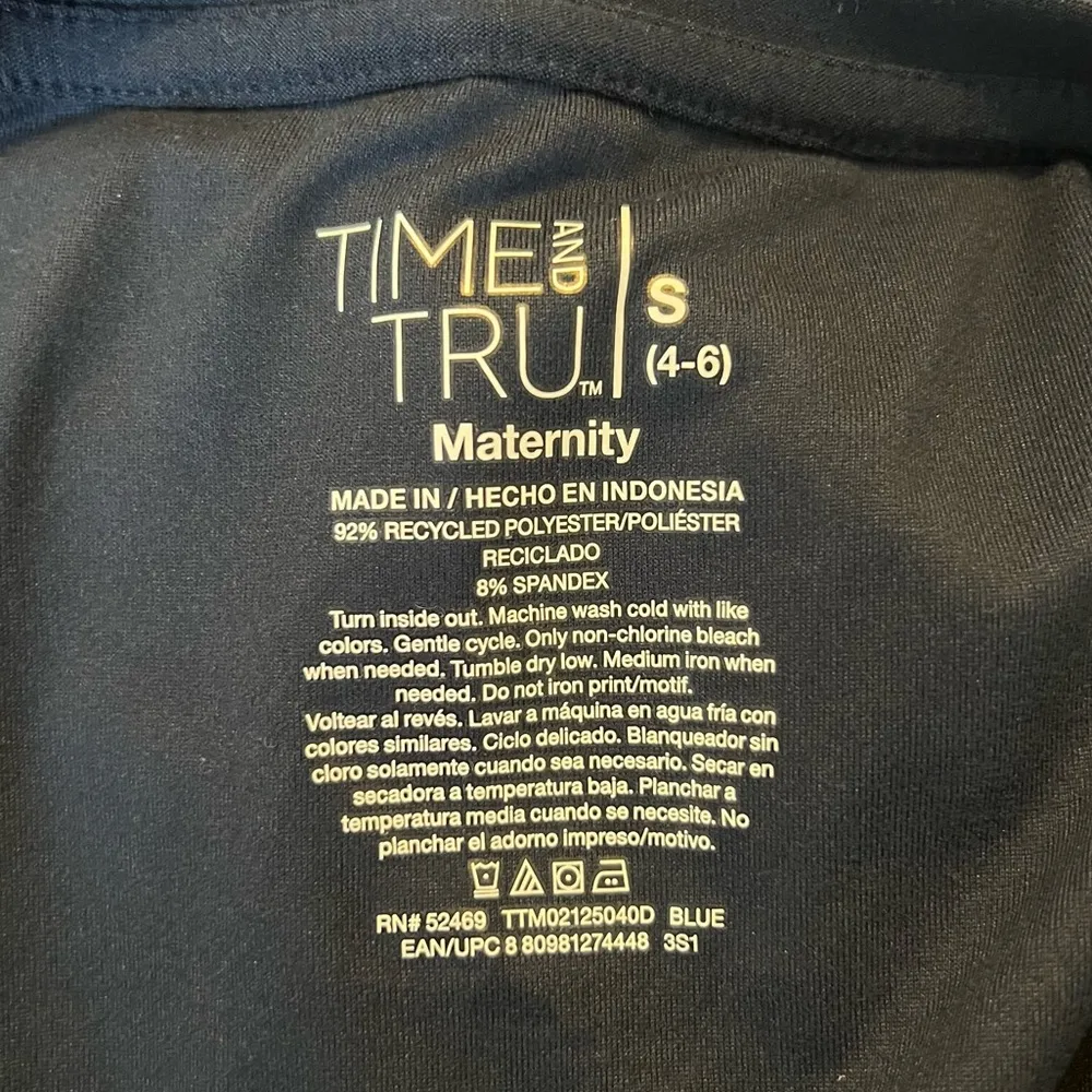 Maternity Short Sleeve T Shirt Size Small All mama No drama Soft Stretchy Blue - Image 7