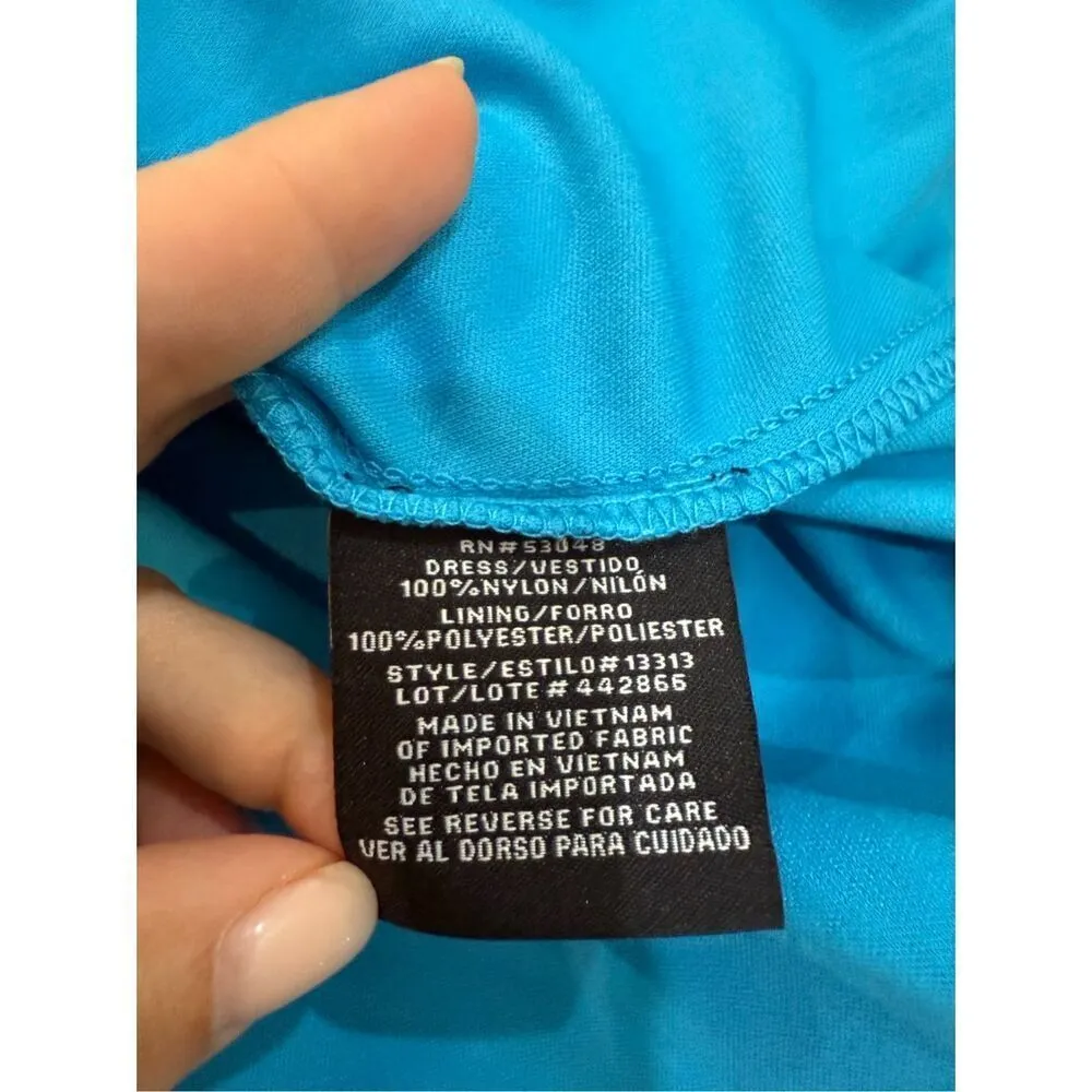 Morgan & Co New Chloé Sequined Gown Dress Sz 7 fit r sz Medium Blue - Image 10