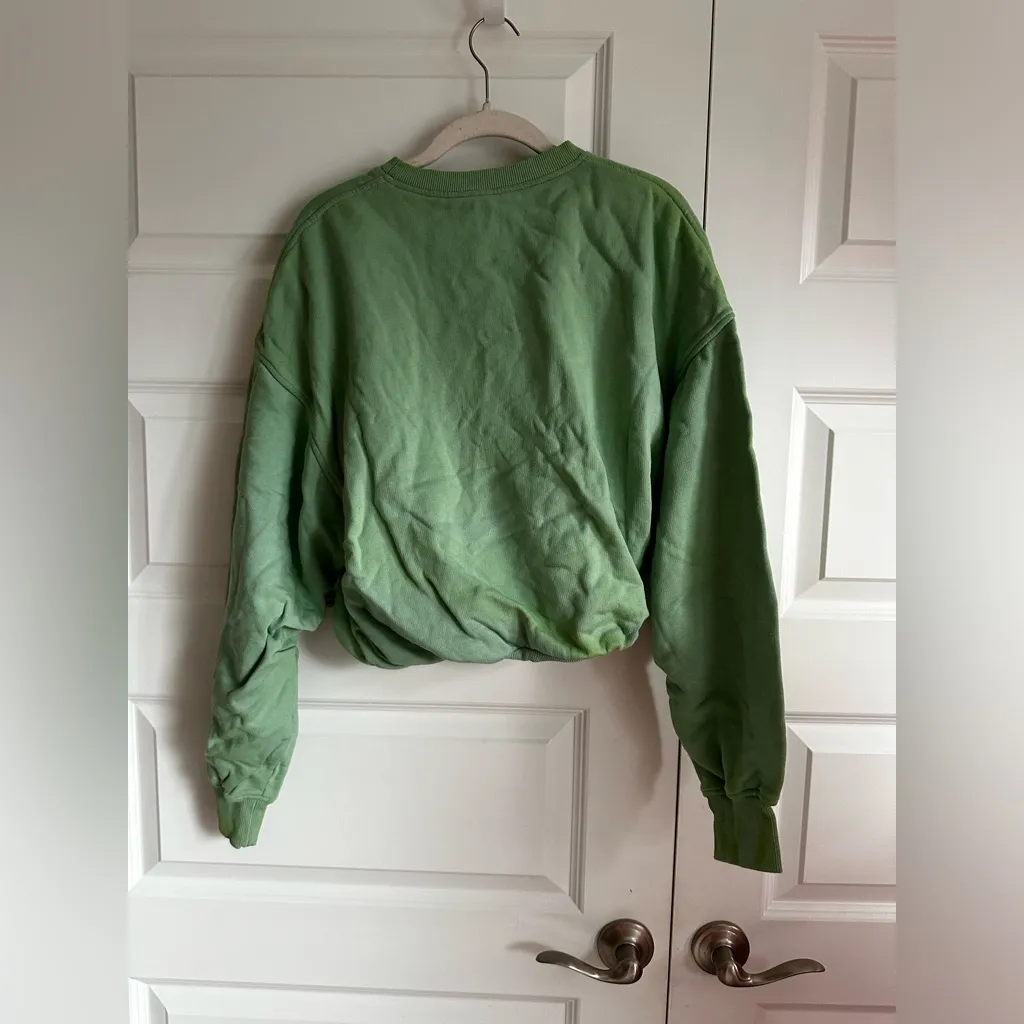The‎ Attico Green Cropped Sweatshirt - Image 8