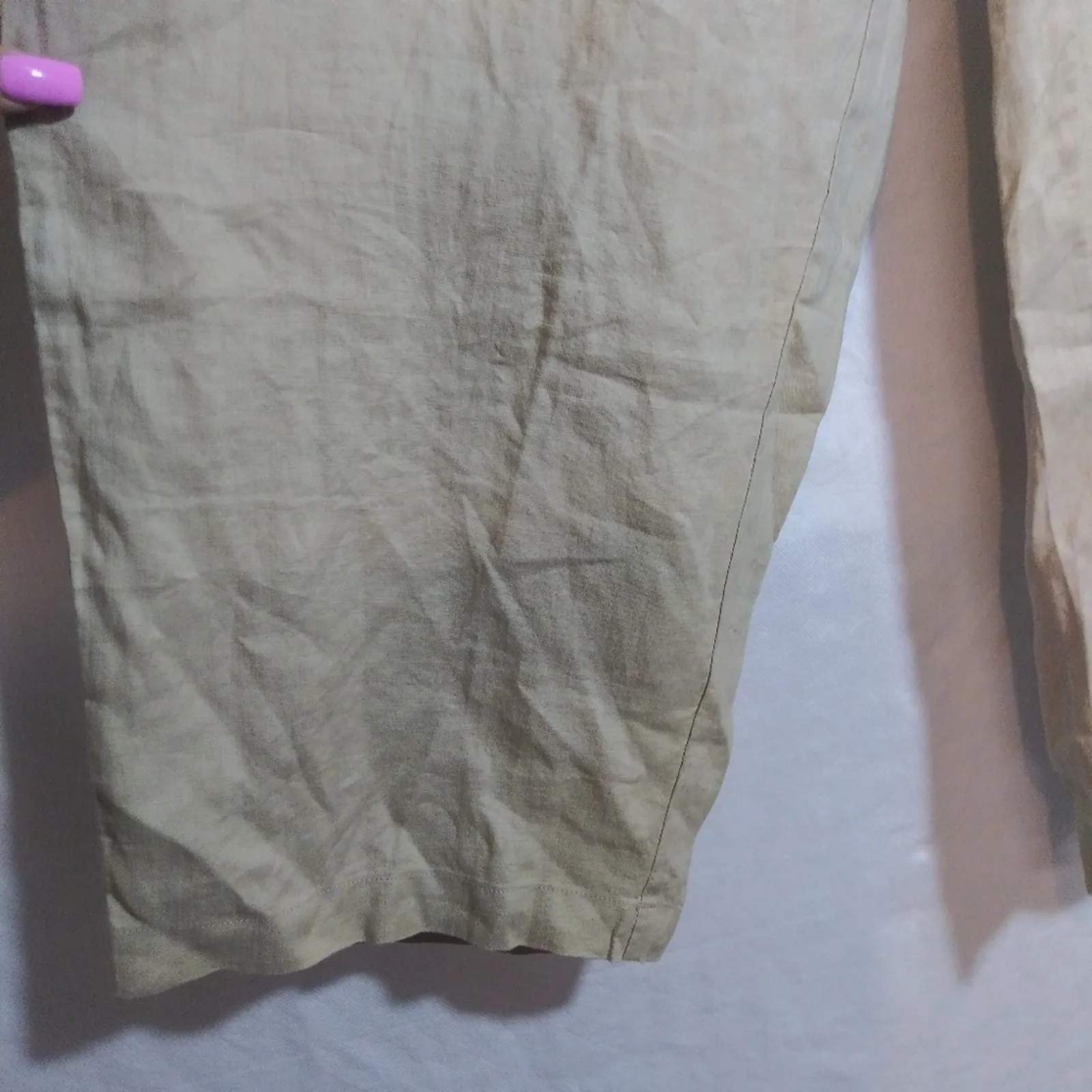 Quince Driftwood Flax Linen Natural Pull On Ankle Pants Beach Minimalist Size XL - Image 3