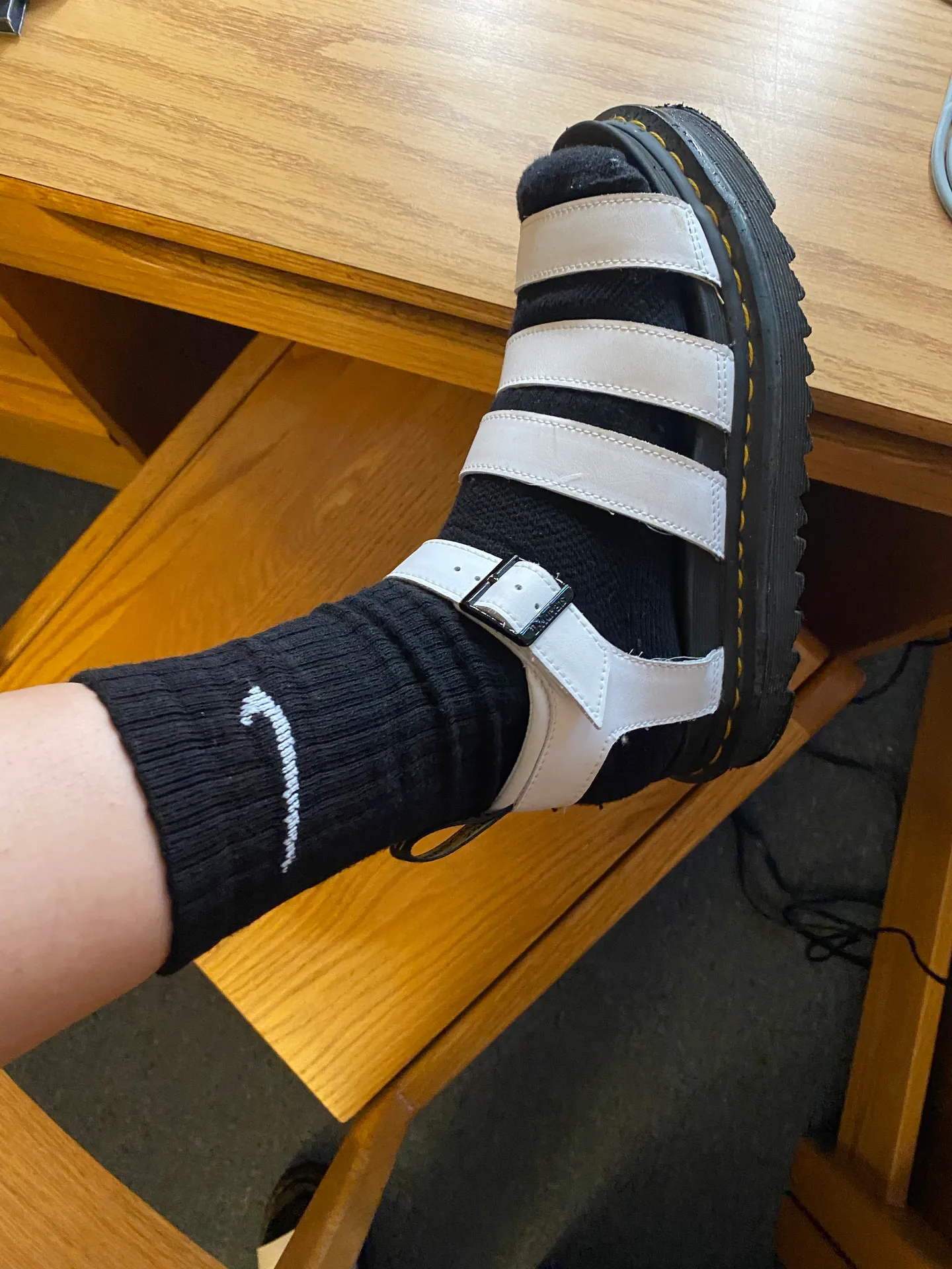 Dr. Martens White Hydro Leather Sandals - Image 6