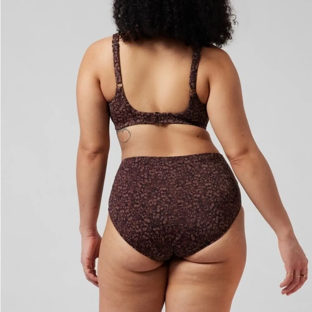 NWOT Athleta Bondi Bra Cup Bikini Top in Floral Camo Decadent Chocolate 32B/C - Image 6
