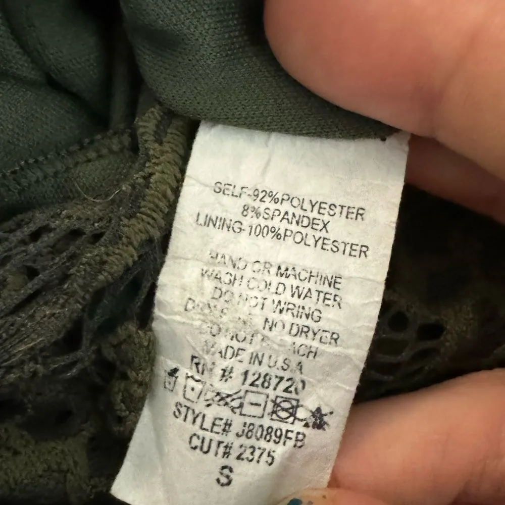 Blue Pair SZ S green crochet halter romper - Image 4