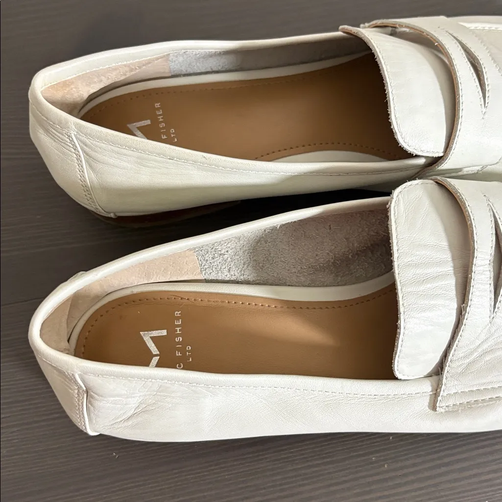 Marc Fisher LTD Women's Chang Loafers Buttery Soft Leather Slip On Ivory Sz 8.5 - Image 6