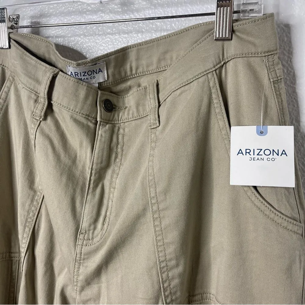 Arizona Size 13 Low Rise Straight Cargo Pant Juniors Khaki - Image 7