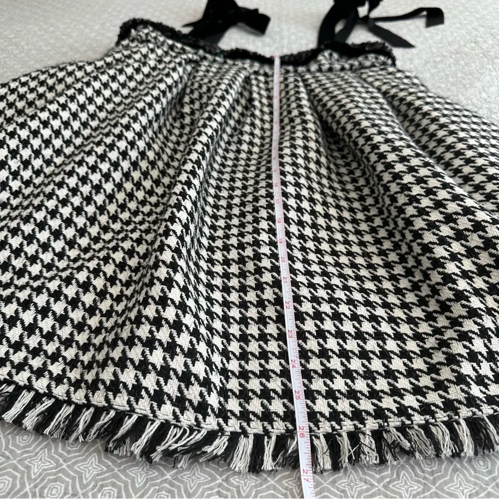 Sofie The Label Black & White Houndstooth Sequins Velvet Bow Mini Dress Size S - Image 10