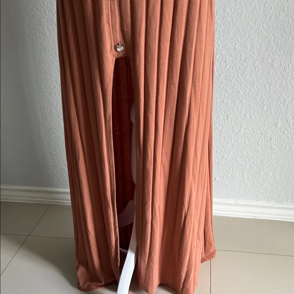 Forever 21 Elegant Rust Button-Down Maxi Dress - Image 3