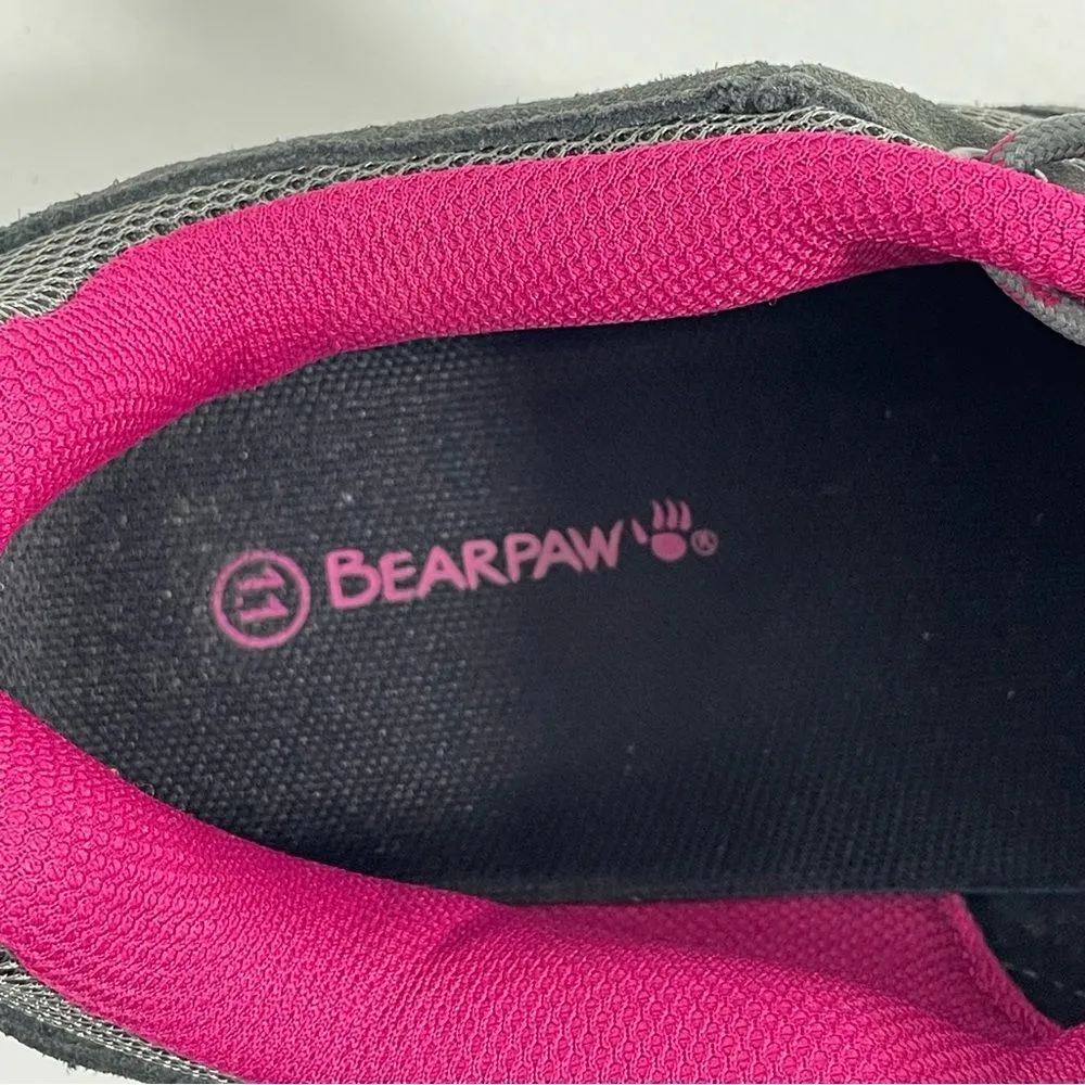 NEW Bearpaw Women’s Olympus Hiking Outdoor Trail Shoe Suede Mesh Gray Pink Sz 11 - Image 10