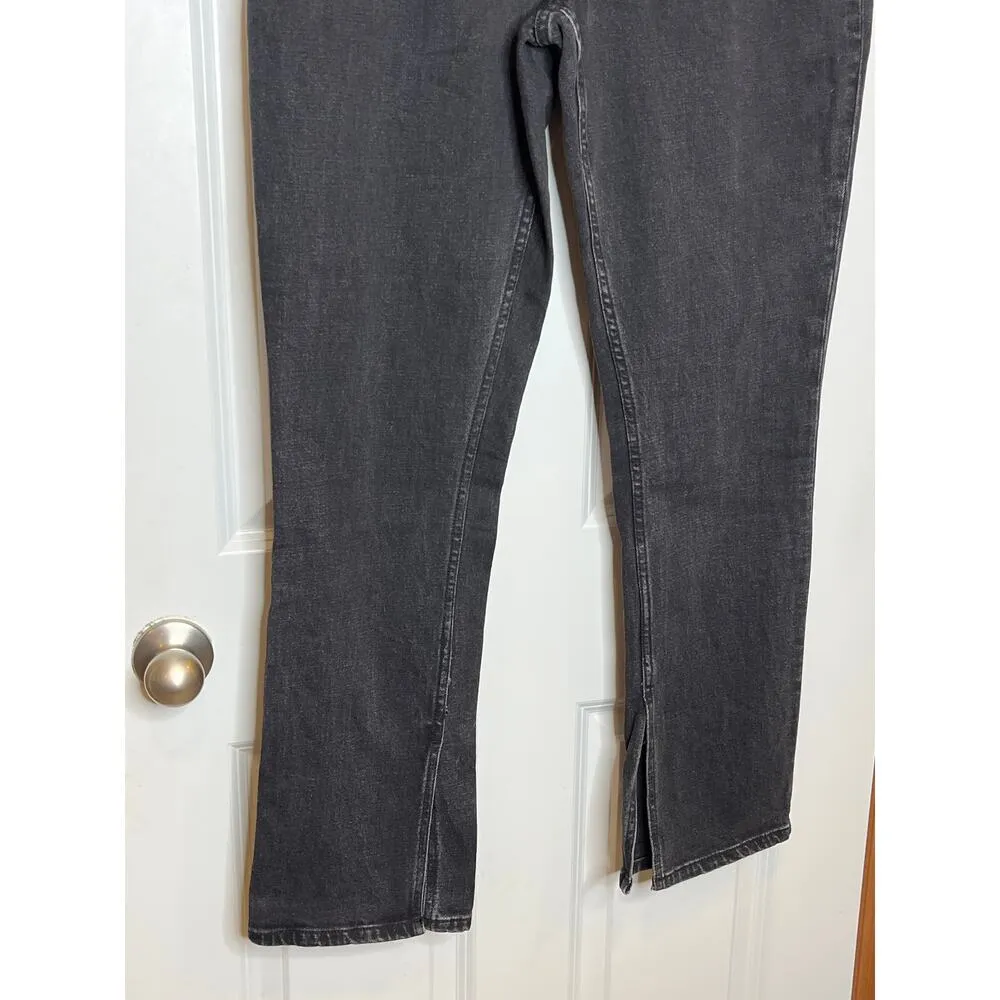 Abercrombie and Fitch The Skinny High Rise Split Hem Black Jeans Plus Size 16 33 - Image 2
