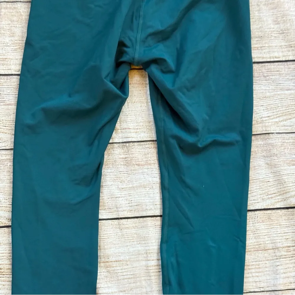 Fabletics  Womens Cropped Leggings Size M Teal Green Stretch Pull On Activewear - Image 8