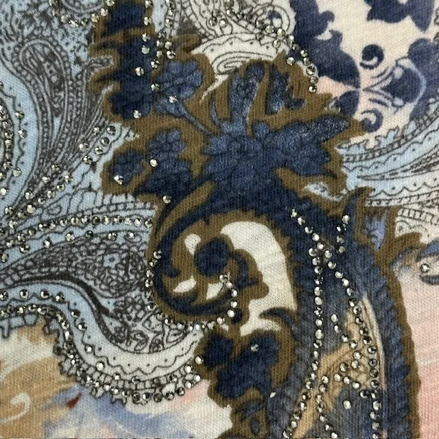 Soft Surroundings Paisley‎ Leopard Print Button Down Long Sleeve Top Sz Med - Image 7