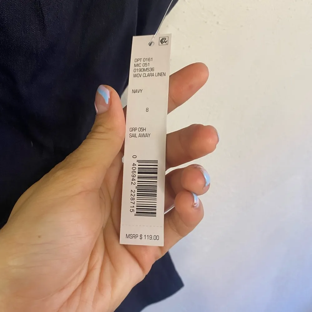 NWT Antonio Melani dark blue linen blouse - Image 3