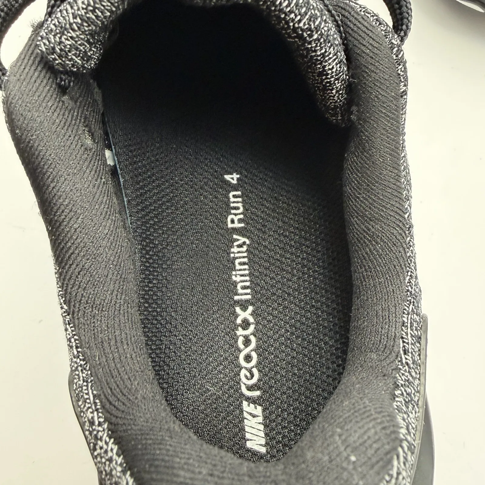 Womens Size 6 Nike ReactX Infinity Run 4 Black White Running Shoes DR2670 003 - Image 8