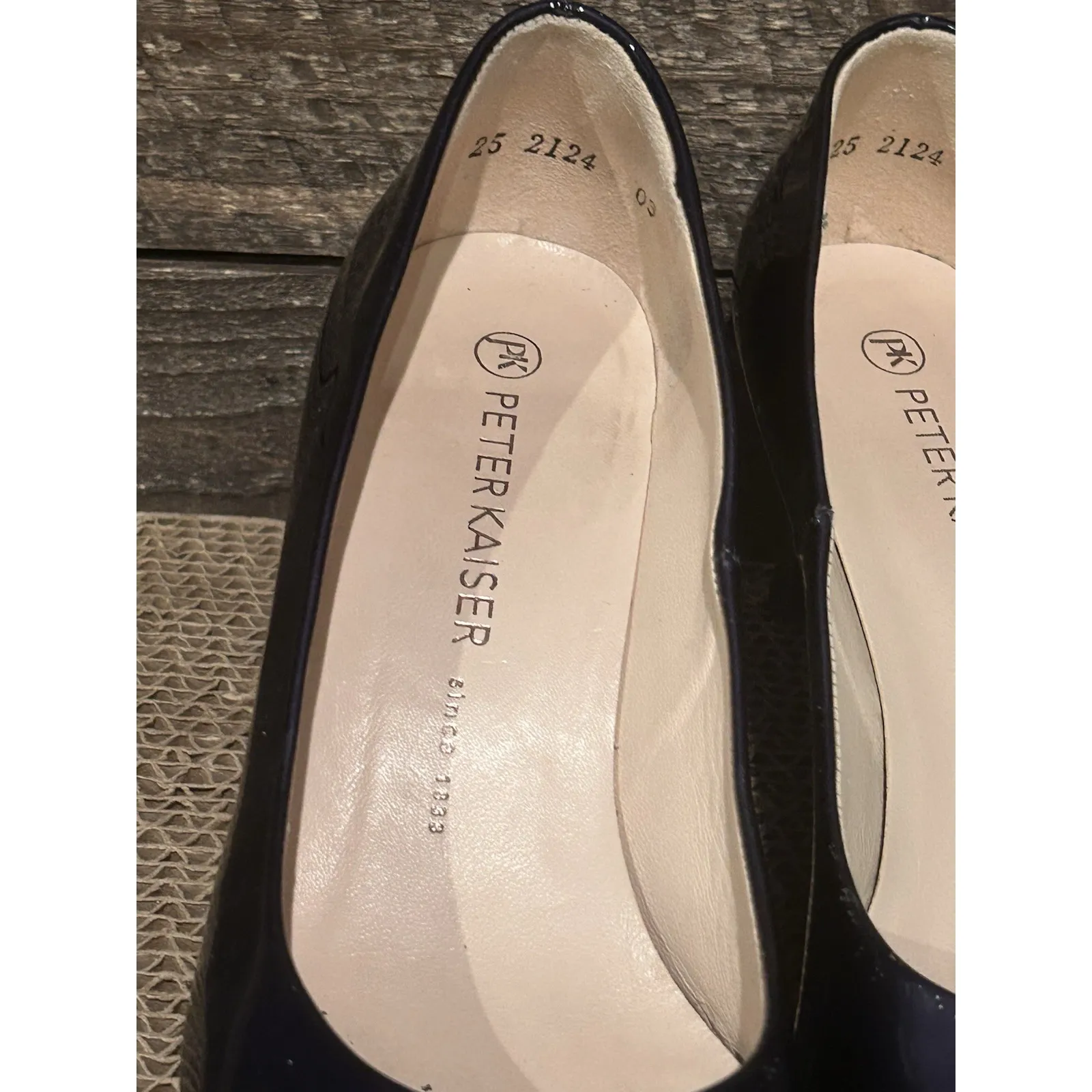 Women's‎ Peter Kaiser Stacked Heel Blue Patent Leather UK5 US7.5 Size 7.5 - Image 6