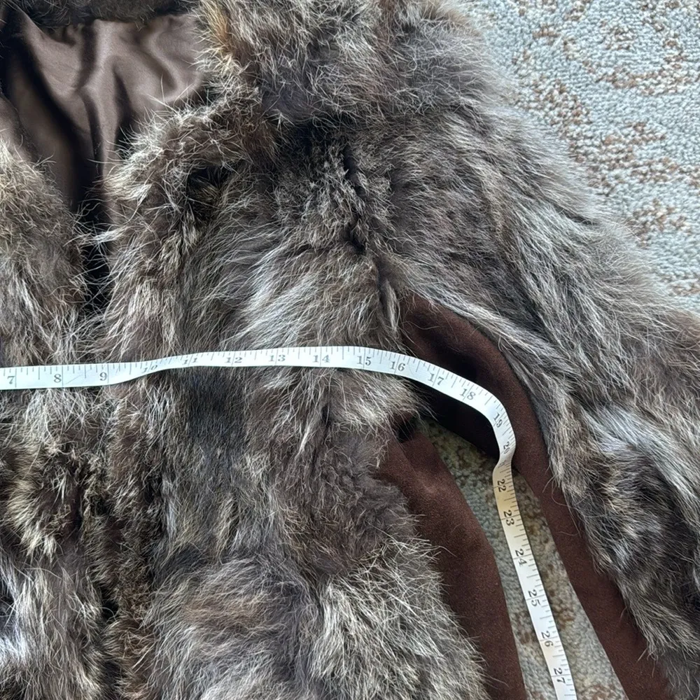 Vintage Racoon Fur and Suede Jacket Brown Size undefined - Image 6