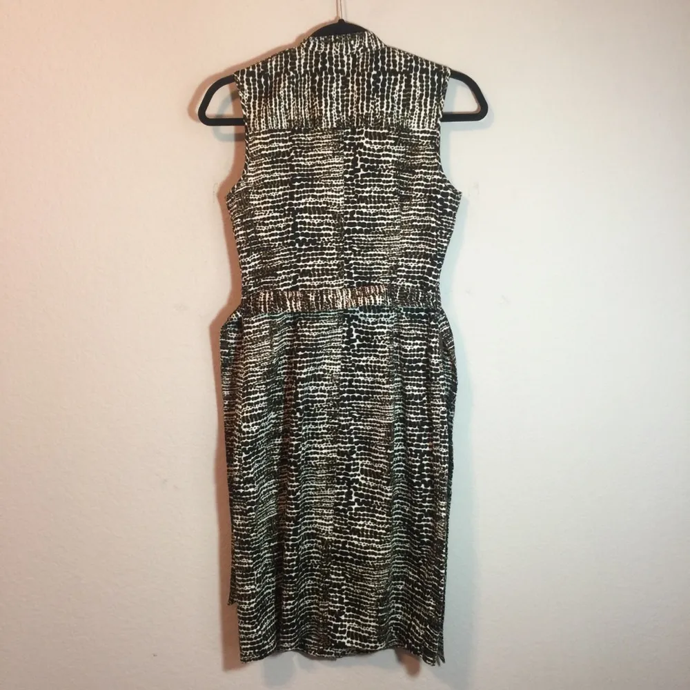 Calvin Klein Animal Safari Print Tie Shirt Dress - Image 8