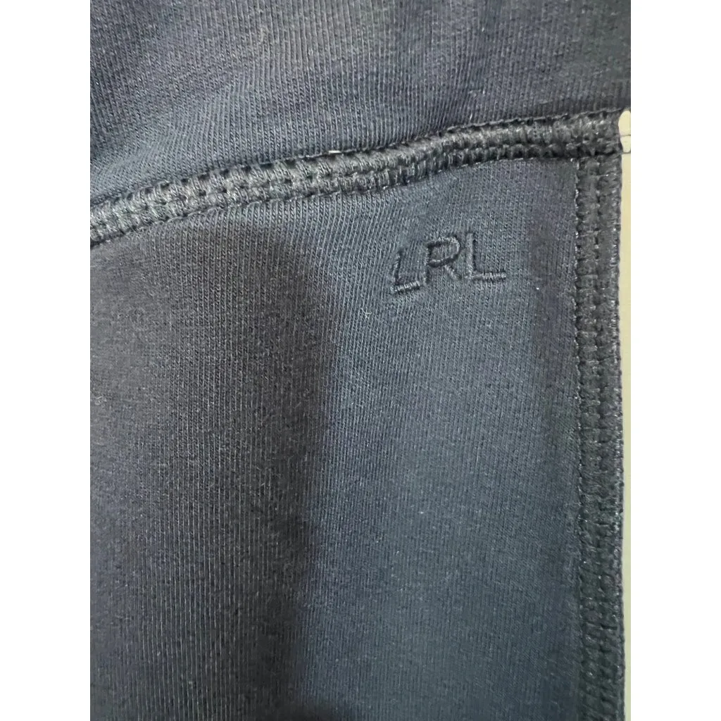 Lauren Ralph Lauren Navy & White Jogger Pants L/XL Drawstring Waist Cotton Blend Size undefined - Image 2