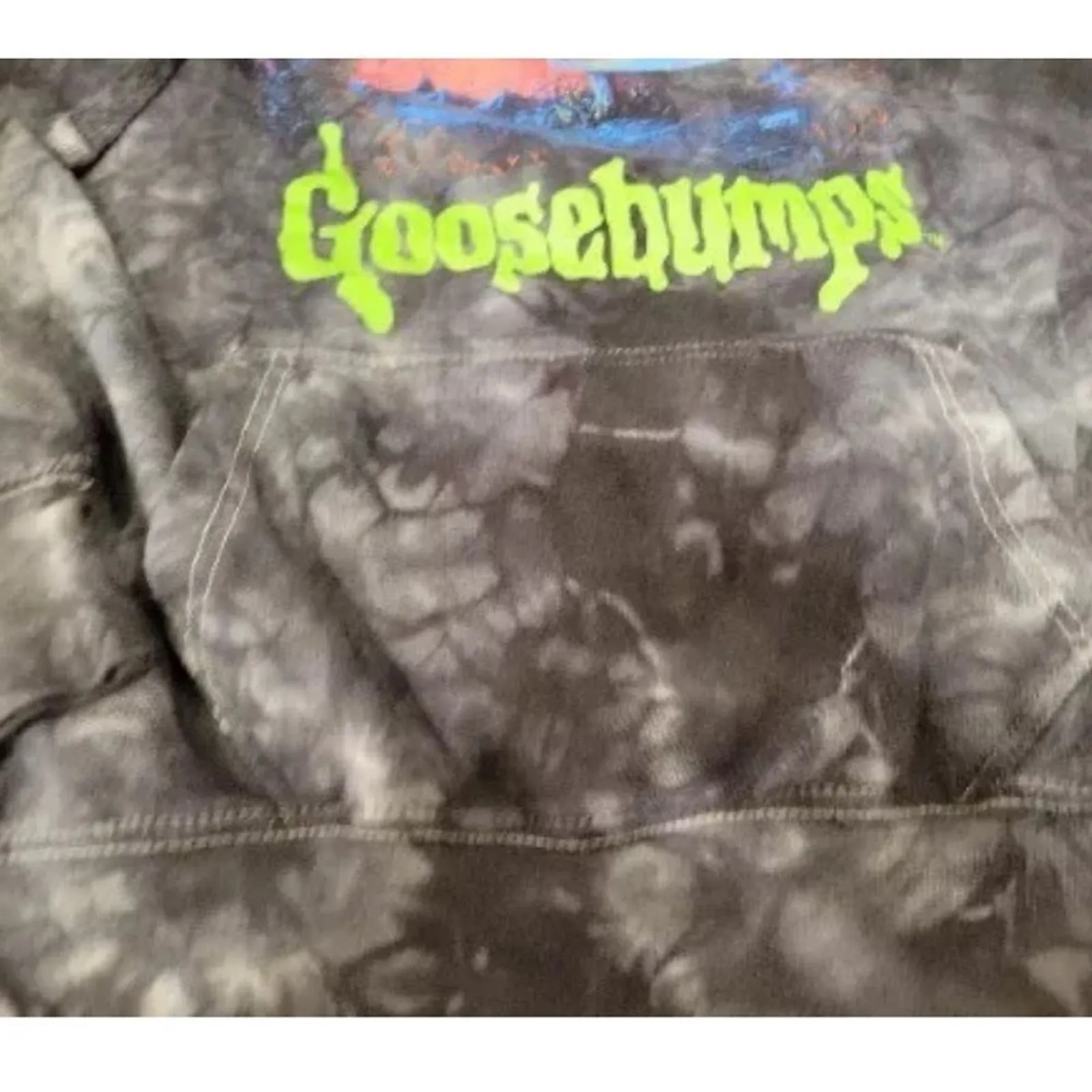 GOOSEBUMPS R.L. Stine Horrorland Tie Dye Hoodie Sweatshirt Size M New with Tag - Image 4